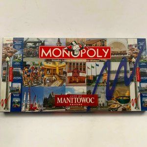 Vintage‎ Monopoly City Of Manitowoc Edition Board Game 1999 Hasbro Sealed